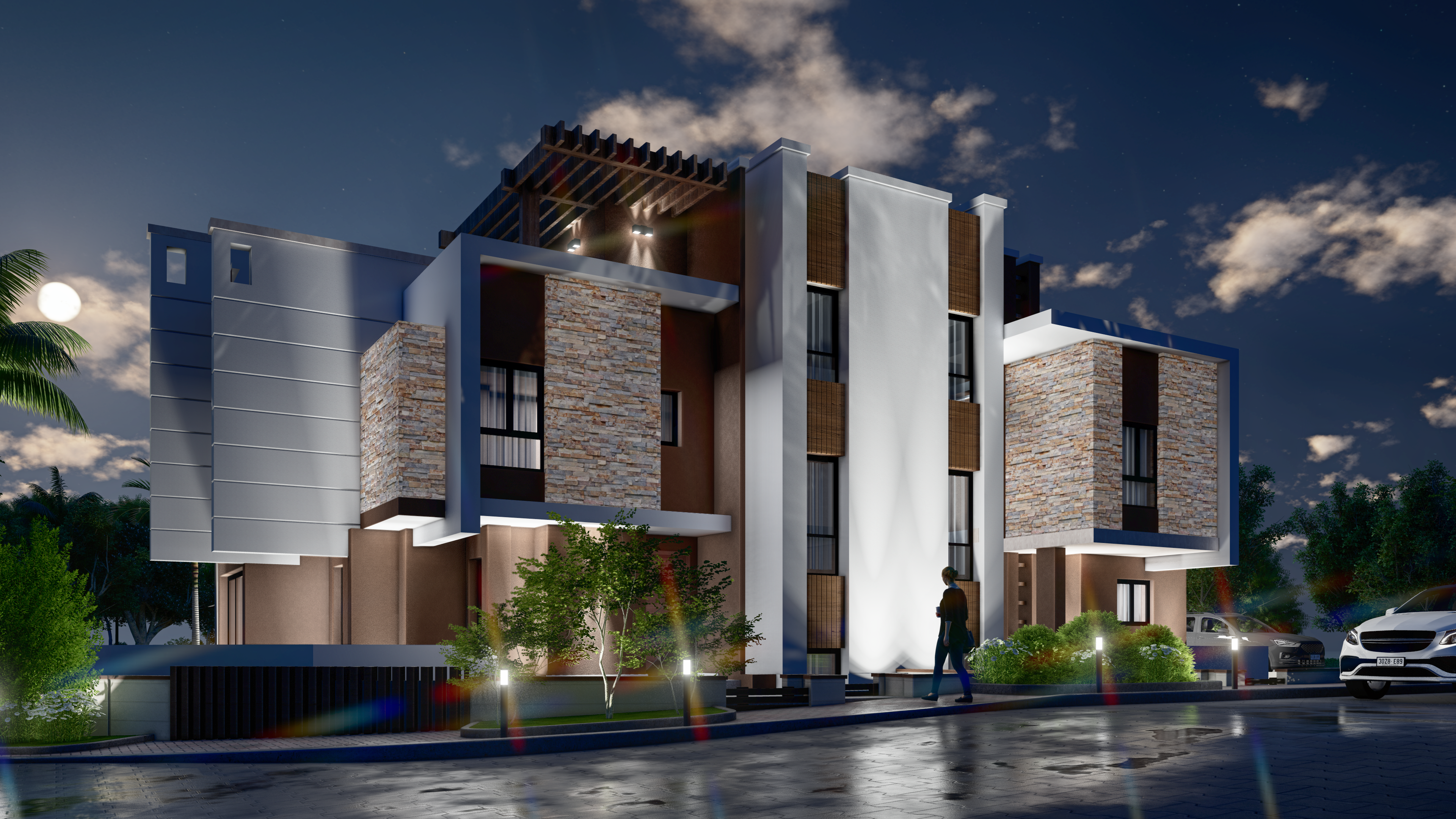 Toya Residential — night view